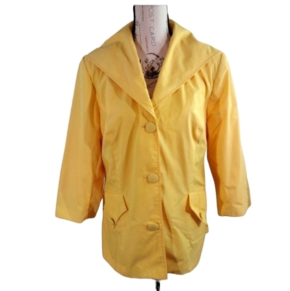 Cynthia Rowley 3/4 Sleeve Cotton Blend Jacket - Picture 1 of 6